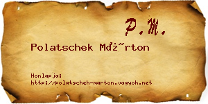 Polatschek Márton névjegykártya